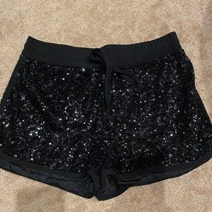 Forever 21 Black sequin shorts Sz Small